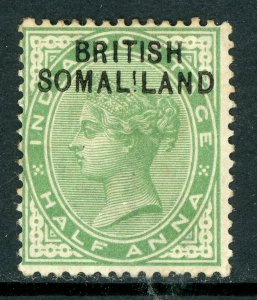 Somaliland 1903 British QV ½a Green  Scott 1 VARIETY SOMAL!LAND Mint C8 ⭐⭐⭐⭐