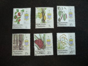 Stamps - Malaya Penang-Scott# 88,90-94- Mint Hinged & Used Part Set of 6 Stamps