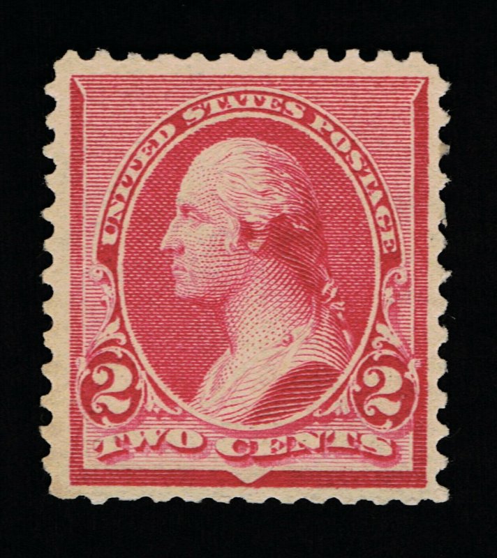 VERY AFFORDABLE GENUINE SCOTT #220 VF-XF MINT OG NH 1890 ABNC 2¢ CARMINE  #11502