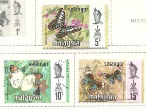 Malaya - Selangor #130,132,133 (U) CV $1.30