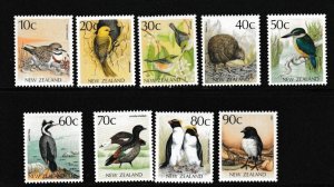 New Zealand # 919-929, Bird Definitive Stamps, Mint NH, 1/2 Cat.