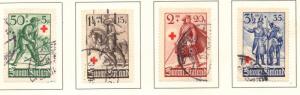 Finland Sc B39-42 1940 Red Cross stamp used