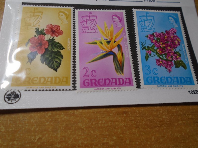 Grenada  #  294-96  MNH   Flowers