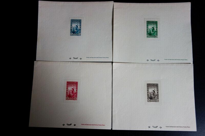 Algeria Stamps Rare Set Large Deluxe Proofs all 4 values various colors