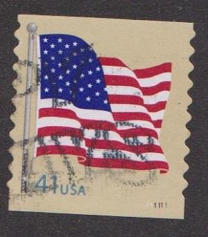 US #4186 U.S. Flag Used PNC Single plate #P11111  