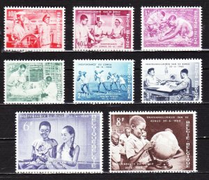 BELGIUM 1960 independence of Congo (8v Cpt) Fresh MNH CV$18