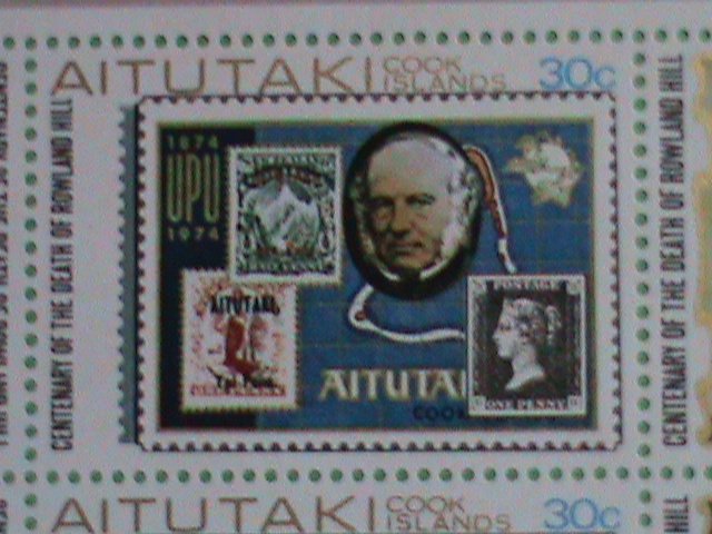 AITUTAKI -COOK ISLAND STAMP:1990-SC#1038 CENTENARY OF THE DEATH OF ROWLAND HILL-