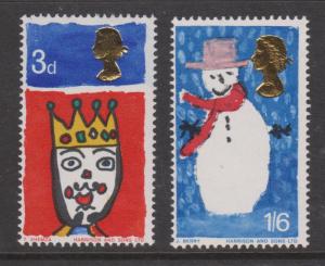 Great Britain 1966 Christmas Sc#478-479 MNH