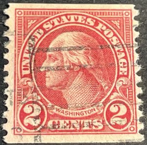 U.S.# 599A-USED--SINGLE---CARMINE---1929