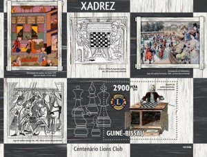 GUINEA BISSAU - 2010 - Chess in Art - Perf Souv Sheet - Mint Never Hinged