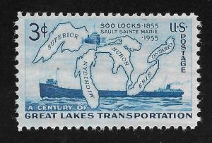 SC# 1069 - (43c) - Soo Locks, MNH single