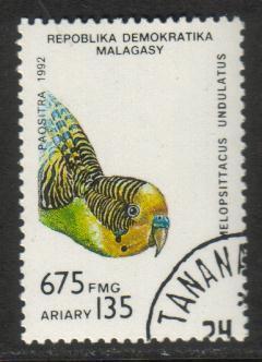 Bird, Parrot, Malagasy stamp SC#1115 used