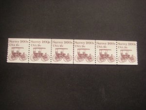 Scott 1907, 18 cent Surrey, PNC6 #1, MNH Transportation Beauty, CV $45+