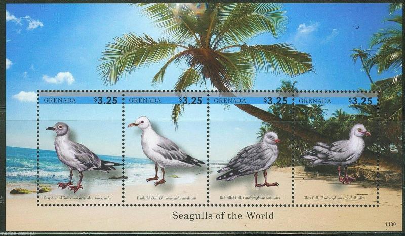 GRENADA  2014  SEAGULLS OF THE WORLD SHEET  II  MINT NH 