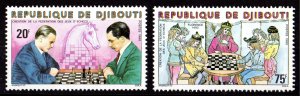 Djibouti 1980 Sc#513/514 CHESS FEDERATION CREATION Set (2) MNH