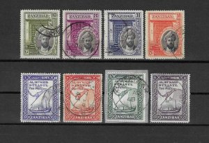 ZANZIBAR 1936/44 SG 323/330 USED