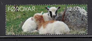 Faroe Islands 2013 MNH Sc #594 12.50kr Baby lambs - Sepac