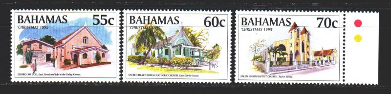 Bermuda. 1995. 884-86 of the series. Church, Christmas. MNH.