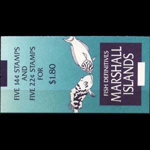 MARSHALL IS. 1988 - Scott# 173b Booklet-Fish CTO