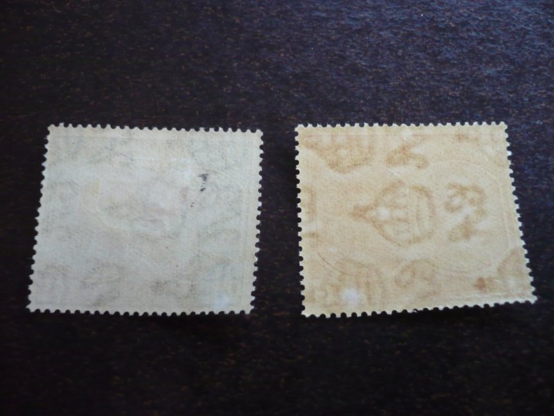 Stamps - St.Kitts-Nevis - Scott# 37-38 - Mint Hinged Part Set of 2 Stamps