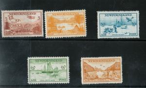 Newfoundland #C13 - #C17 Very Fine Never Hinged Set