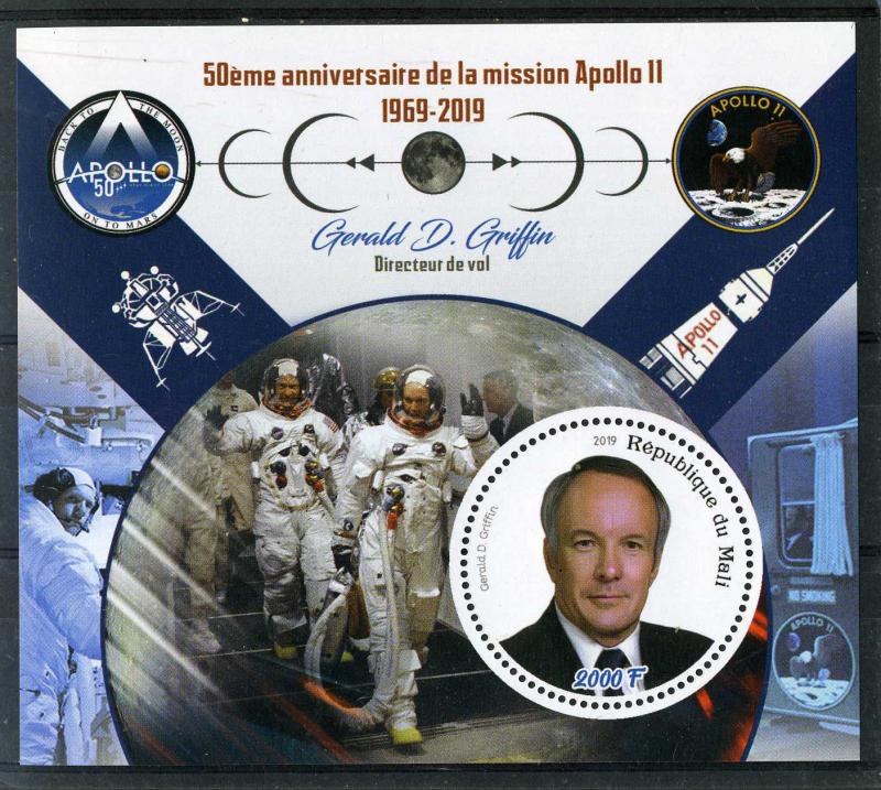 SPACE Apollo 11 Gerald D.Griffin s/s Perforated Mint (NH)