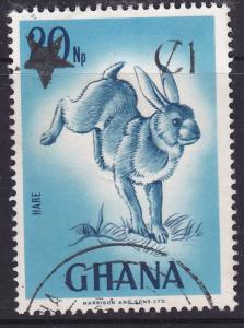 Ghana 1983 Bush Hare - Surcharge 1c on 20np used