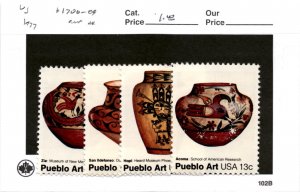 United States Postage Stamp, #1706-1709 Mint NH, 1977 Pueblo Indian Art (AC)