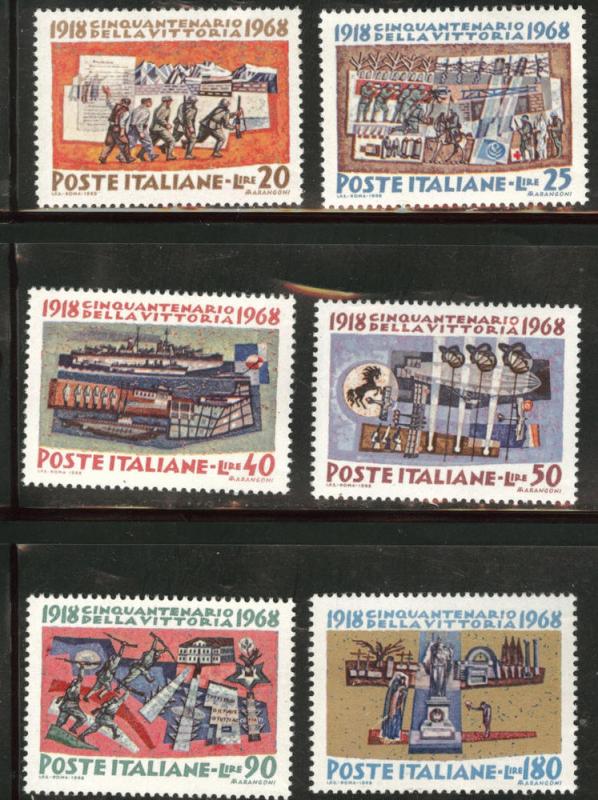 Italy Scott 990-5 MNH** 1968 WW1 Victory set