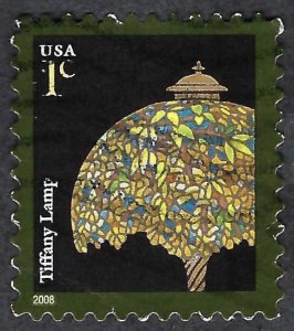 United States #3749A 1¢ Tiffany Lamp (2008). Used.
