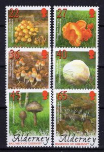 ZAYIX Alderney 221-226 MNH Fungi Plants Mushrooms Nature 101623SM38M