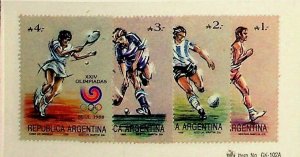 ARGENTINA Sc 1625-8 NH ISSUE OF 1988 - OLYMPICS