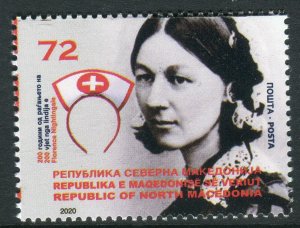 244 - NORTH MACEDONIA 2020 - Florence Nightingale - English Social Reformer- MNH