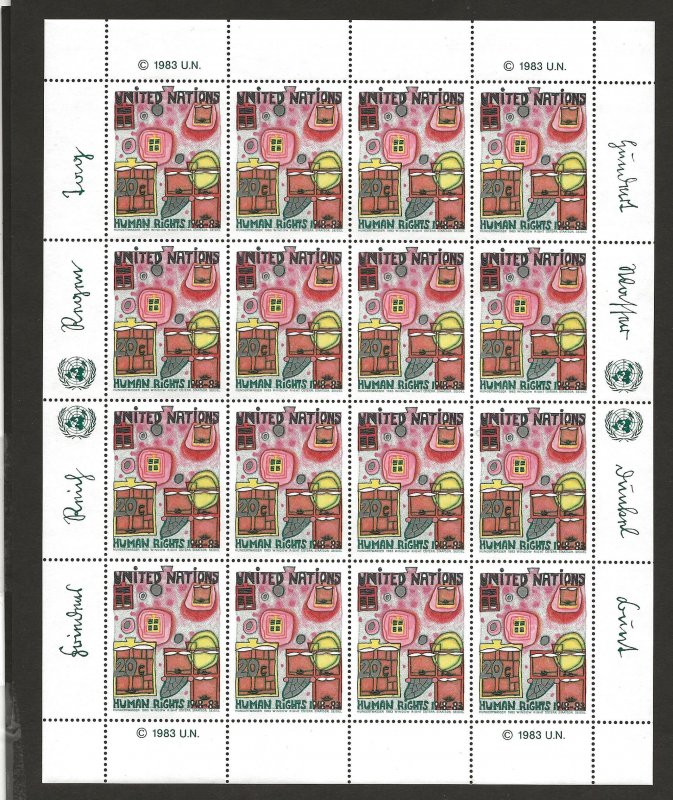 UNITED NATIONS - SC# 415-16  PANES/16  FVF/MNH