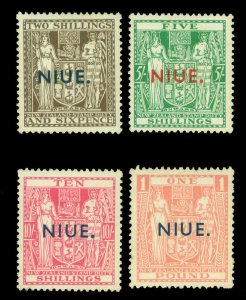 British Colonies - NEW ZEALAND 1941 NIUE ovpt. set  Scott # 86-89 mint MH