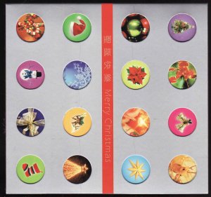 Hong Kong-Sc#1018-21-unused NH set-Christmas-Presentation pack-2002-