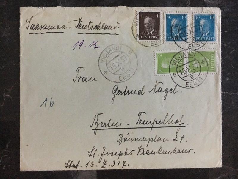 1937 Viljandi Estonia Cover to Germany