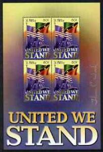 St Kitts 2002 United We Stand perf sheetlet containing bl...