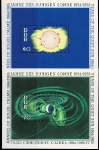 DDR 1964,Sc#746-747 MNH souvenir sheets,  International Years of the Quiet Sun