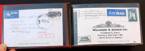 Worldwide Stamp Collection Lot of 100 Covers in Clean Light House Album