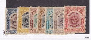 LABUAN # 103-109 VF-MLH 10ct$1 CAT VALUE $65