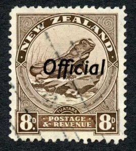 New Zealand SGO128 8d Mult Wmk Perf 12.5 OFFICIAL Fine used