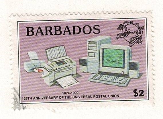 Barbados #976 UPU $2 computers