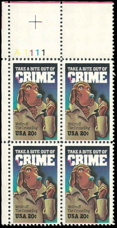 PCBstamps   US #2102 PB  80c(4x20c)Crime Prevention, MNH, (PB-2)