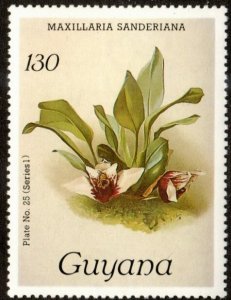 Guyana 1055 - Mint-H - 130c Orchid  (1985) (cv $1.75)