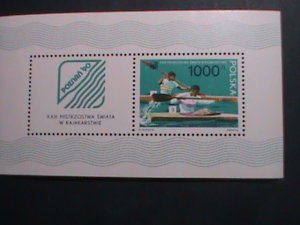 POLAND-1990-SC#2981a  WORLD KAYAKING CHAMPIONSHIPS-POZNAN -MNH S/S VERY FINE-