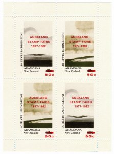 (I.B) New Zealand Cinderella : Aramoana Mini-Sheet 50c (Stamp Fairs OP)