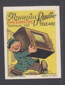 Denmark Poster Stamp  OLYMPIA RADIO