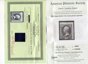 162 Henry Clay Unused Stamp with APS and Weiss Certs Stock 162 cert1