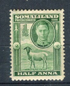 SOMALILAND; 1938 early GVI pictorial issue Mint hinged 1/2d. value